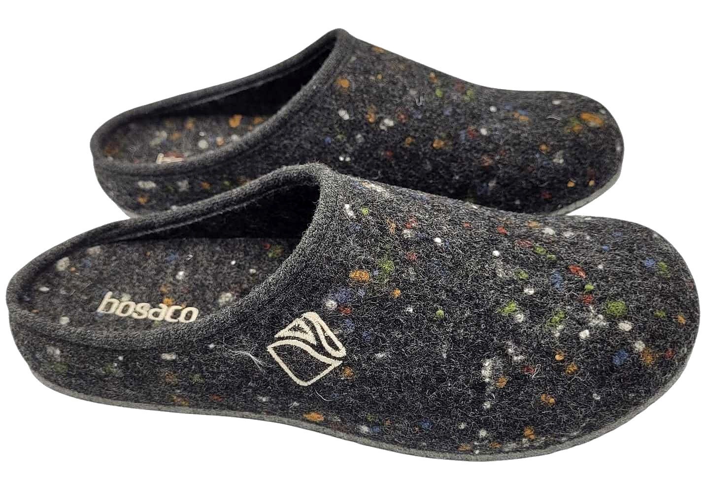 Men’s Felt Slippers BOSACO Warm Wool Anti Slip House Shoes Removable Insole