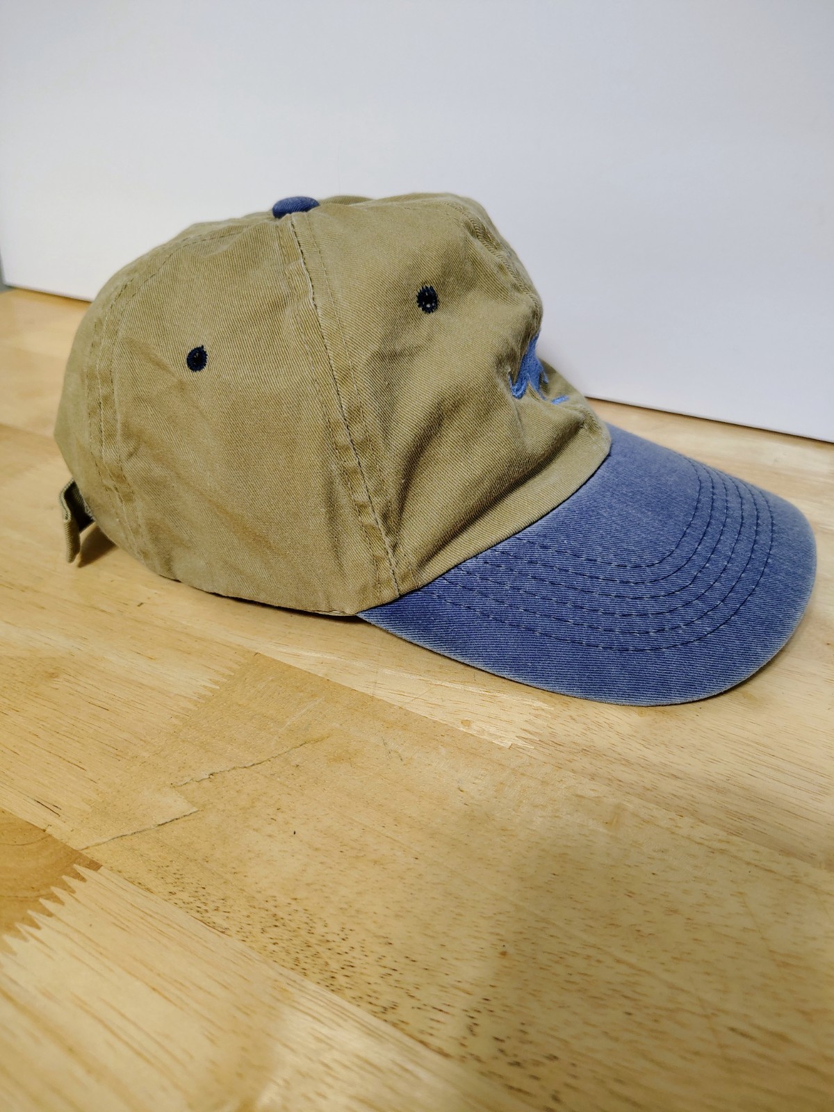 Australia Kangaroo Beige & Blue Baseball Cap Travel Hat Souvenir Adjustable OS