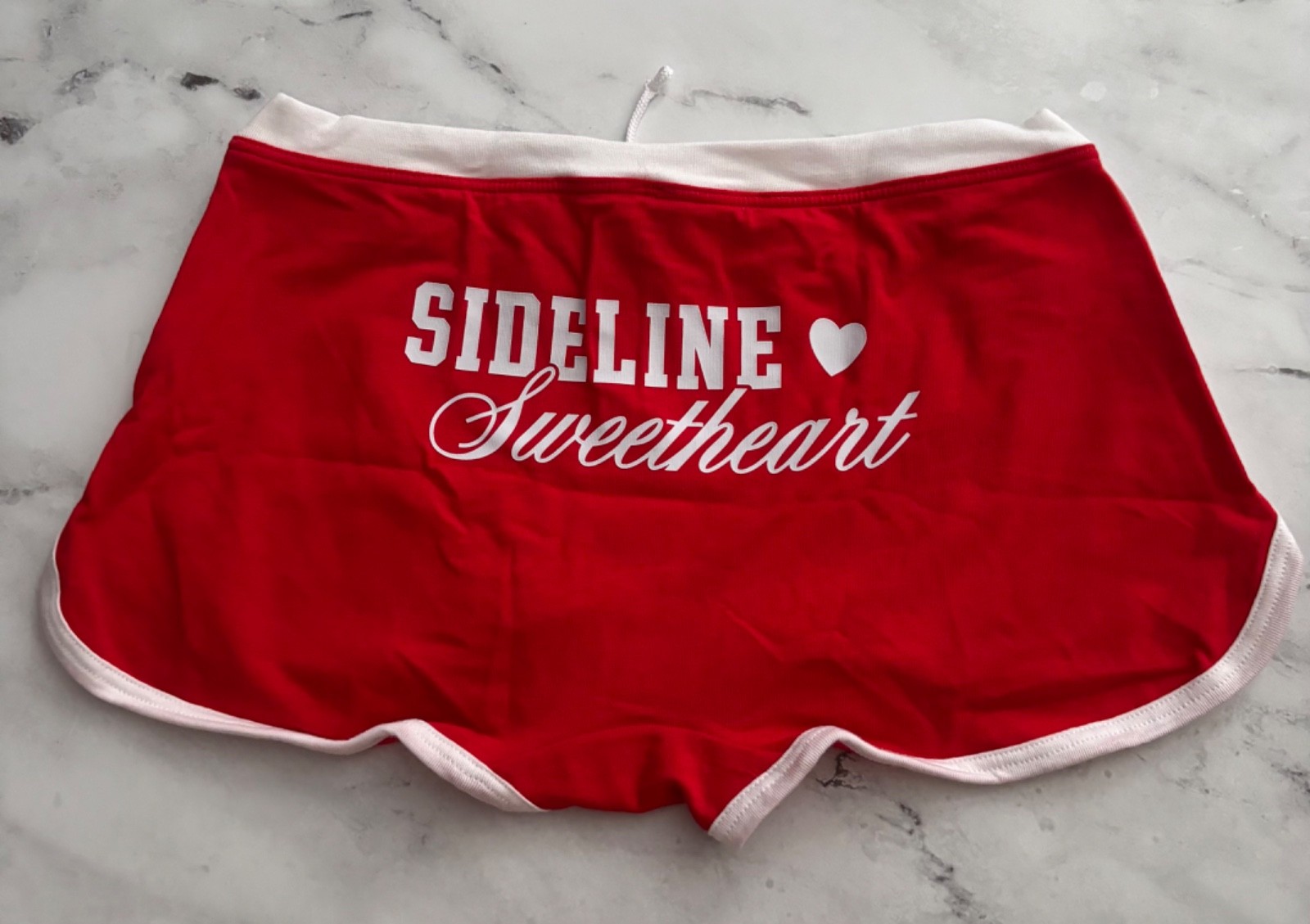PINK Victoria’s Secret Dorm Boyshort Boy Short Panty Nwt Red & White M XL