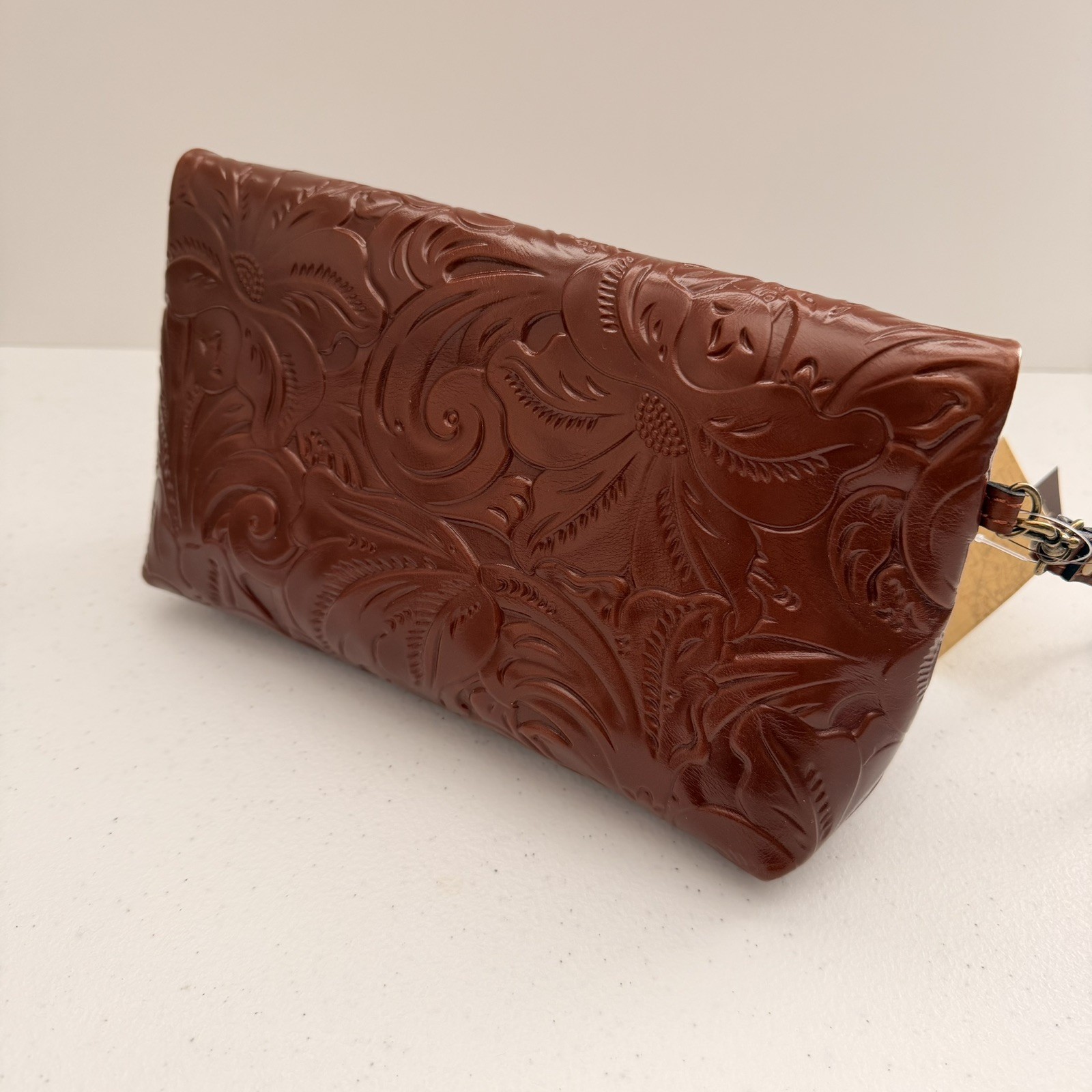 Patricia Nash VALERIE Fold-Over Wristlet/Clutch Leather-Tooled Florence NWT