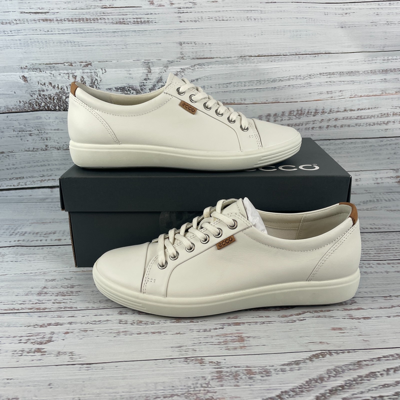 ECCO Soft 7 Women’s EU 40 US 9-9.5 Sneakers White Lace Up