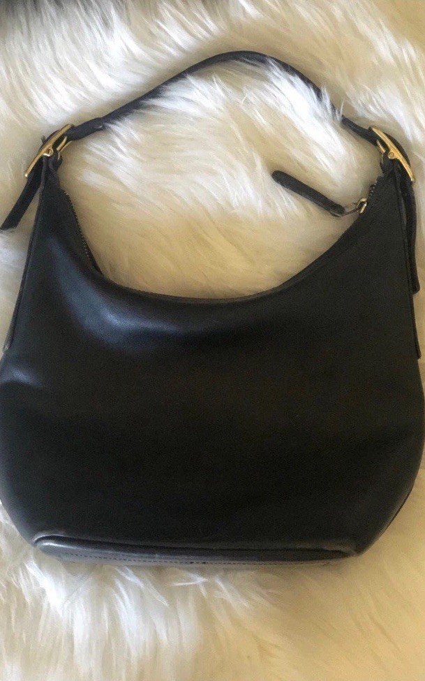 Vintage Coach Juliet Shoulder Bag Black Soft Leather