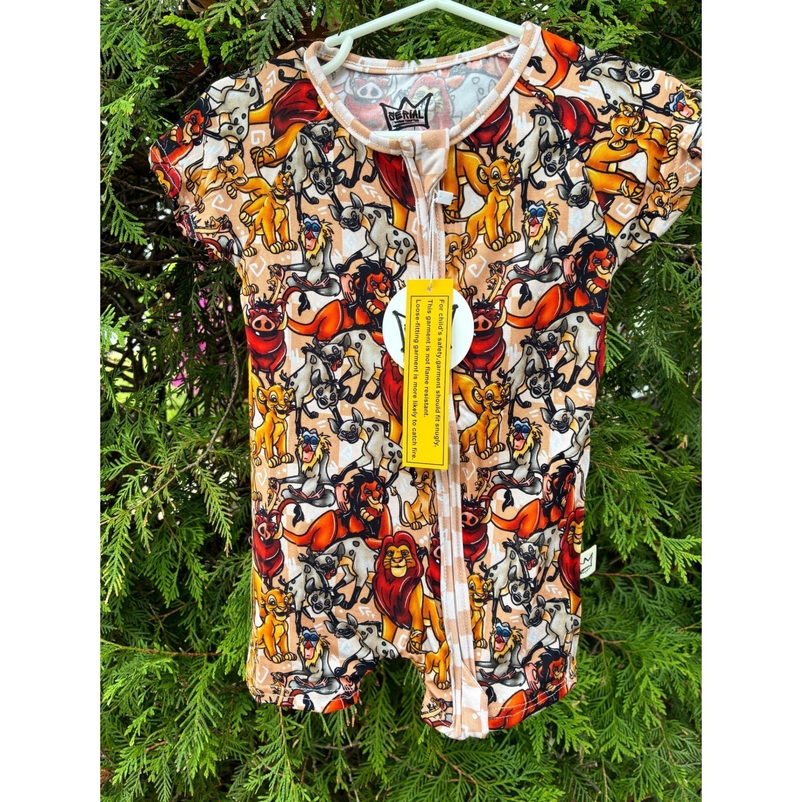Serial Bamboo Pride Lands Shortie 6/12M NWT