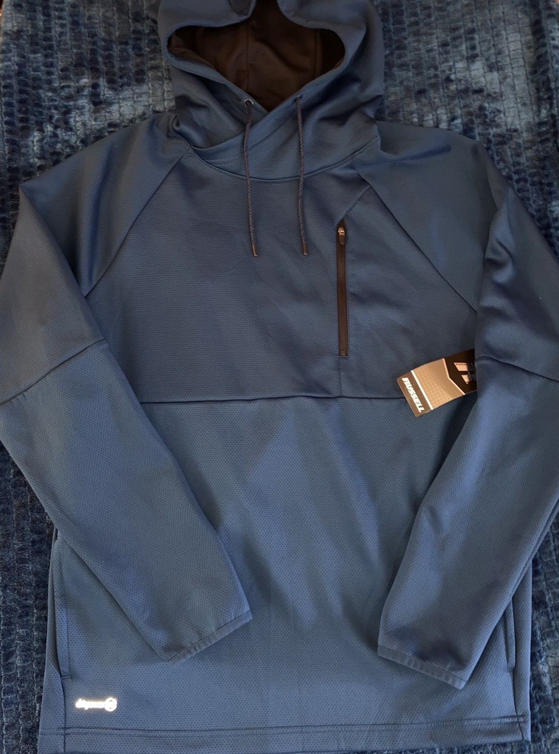 Russell Thermaforce Flex Dri-Power 360 Men’s Blue Hoodie Size Medium (38-40)