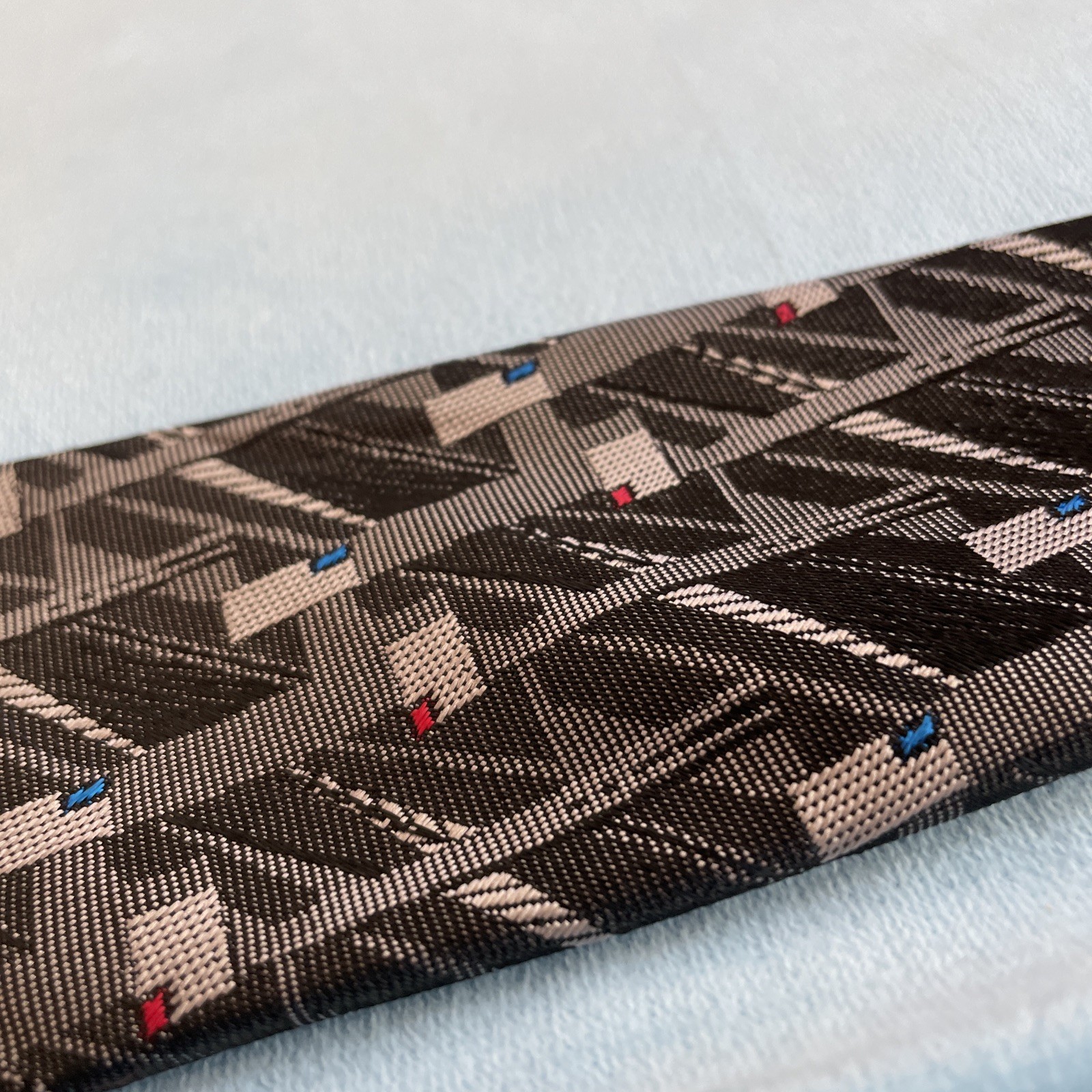 TREVIRA Collection Vintage 90s Cybergoth Made USA Tie Gray Steel Punk 3″ 58″