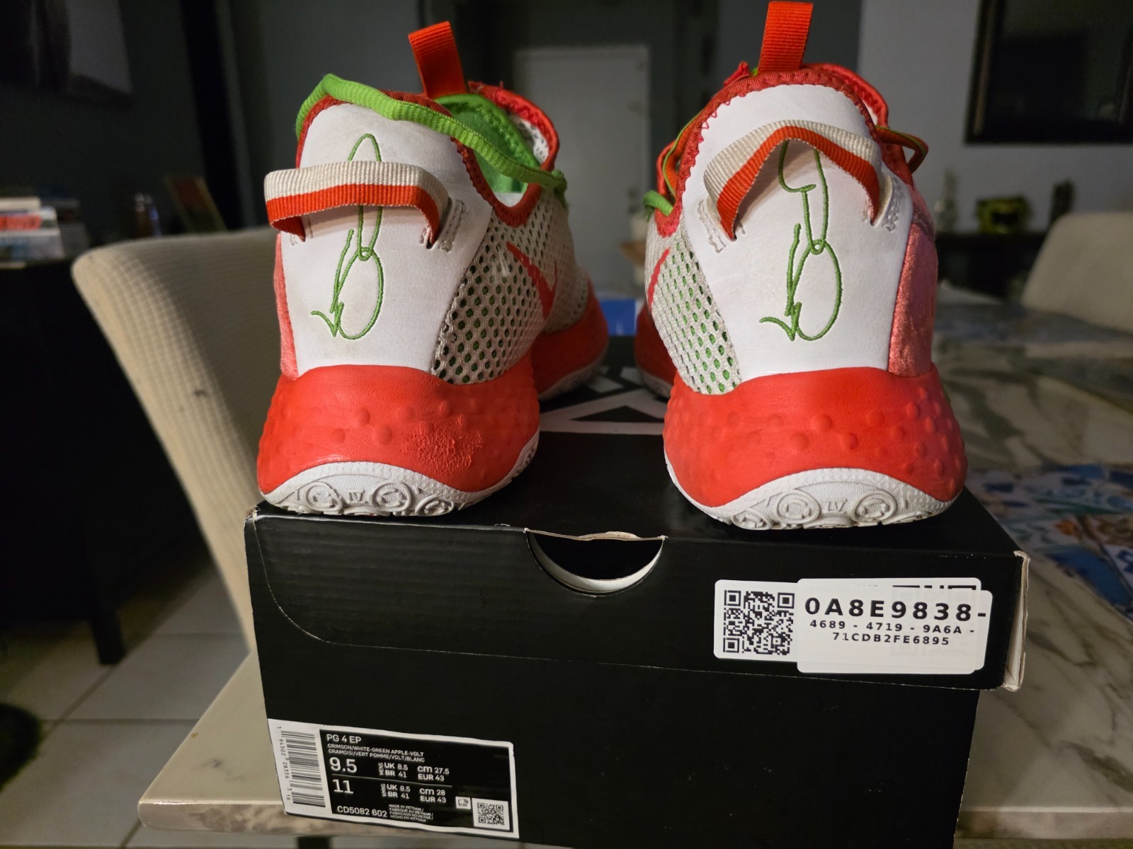 Nike Paul George PG4 Crimson/White Apple-Green Volt