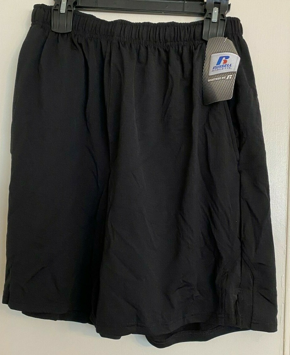 Russell 660PMMK Shorts 92% Nylon, 8% Spandex 8″ Inseam w/Pockets NWT
