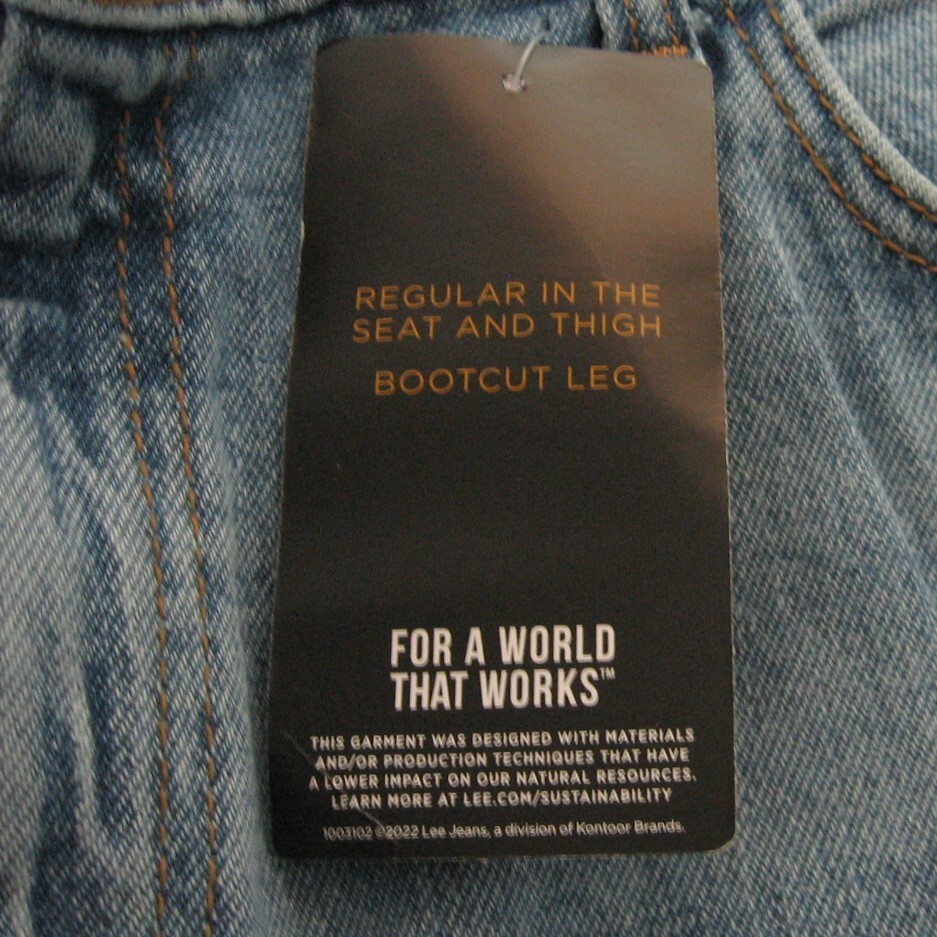 Lee Jeans Mens 38×29 Union Fade Regular Fit Bootcut Comfort Stretch New with tag
