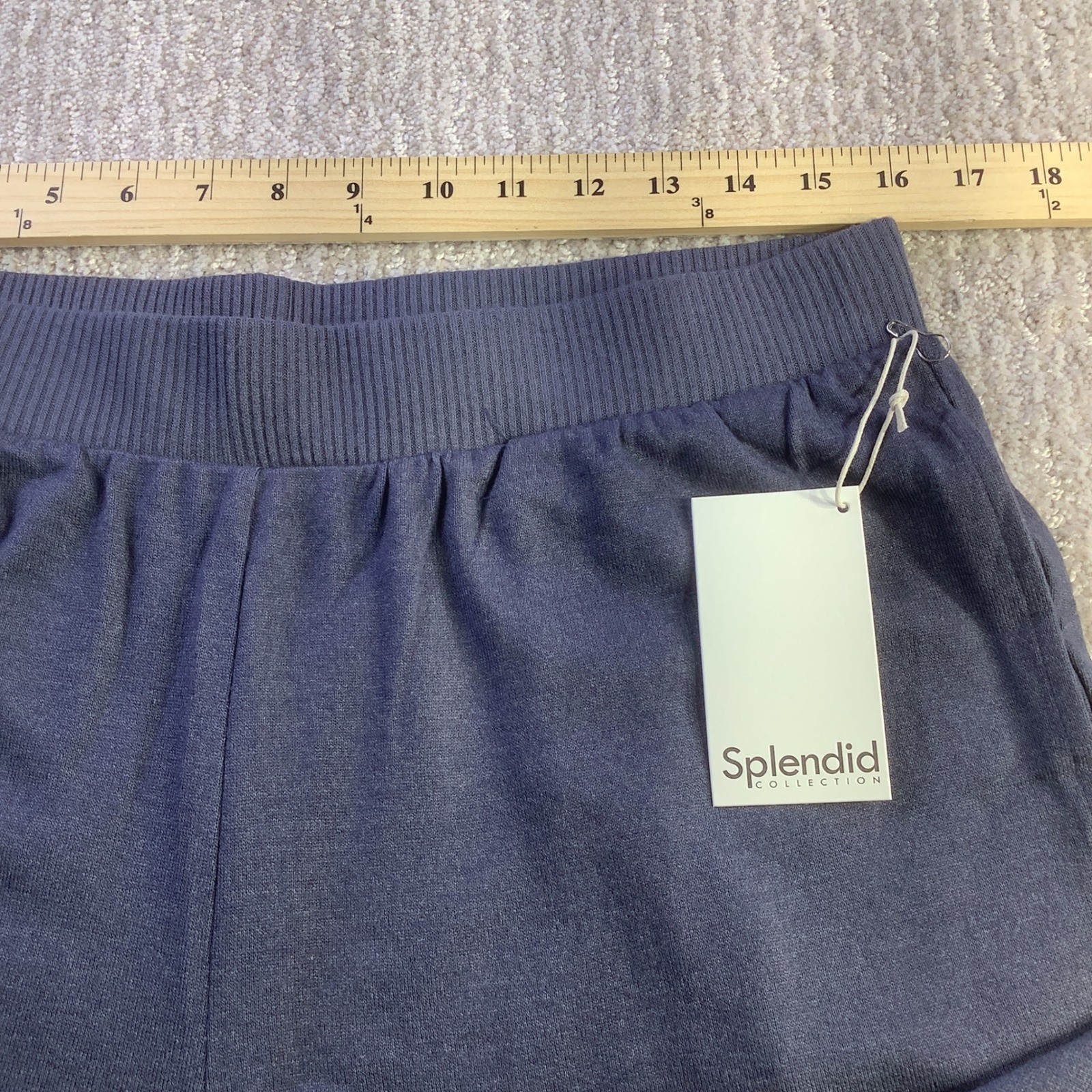 Splendid Collection Womens Wide Leg Lounge Pants Navy Blue Size L NWT