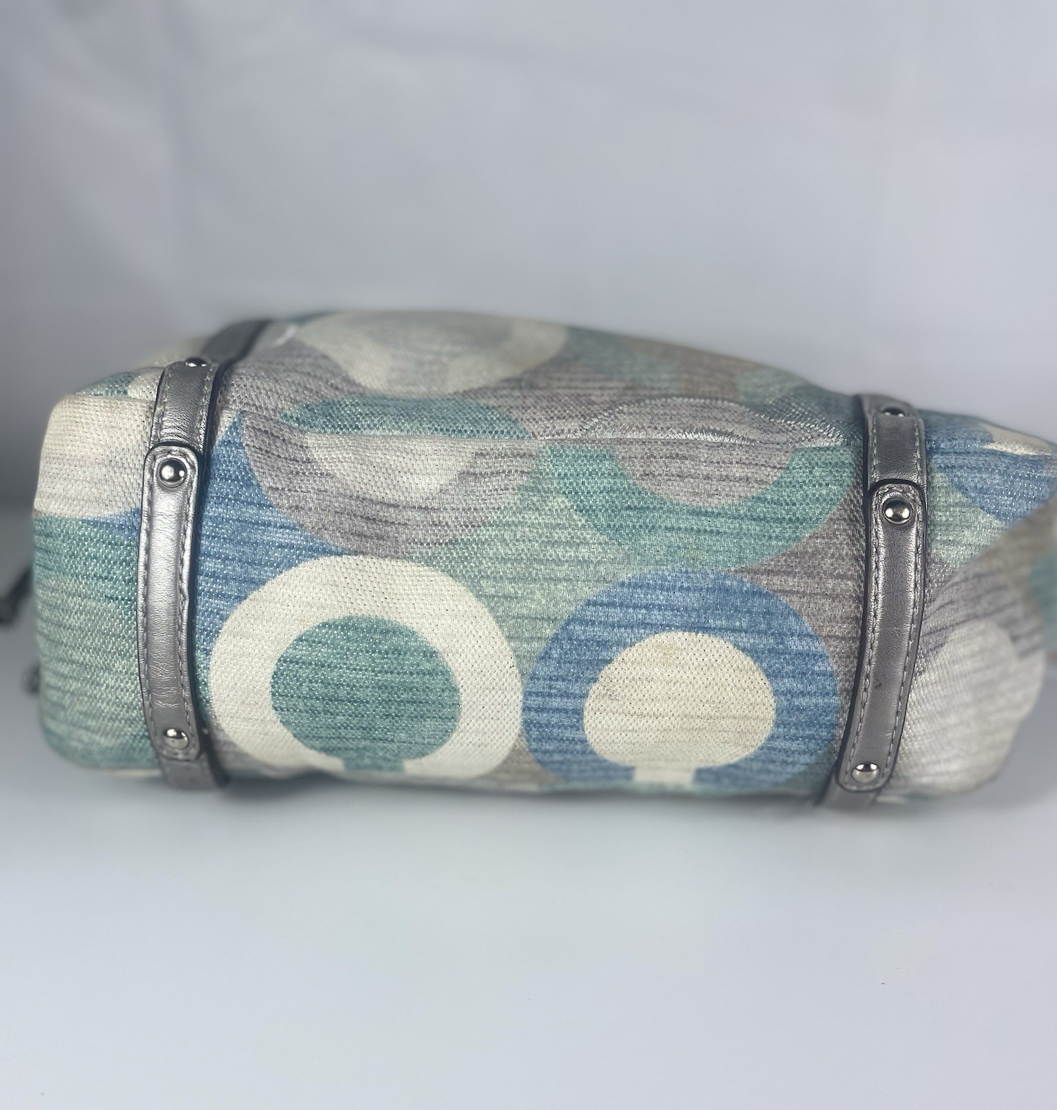 Coach Audrey Metallic Op Art Cinched Tote 19573 W/COA