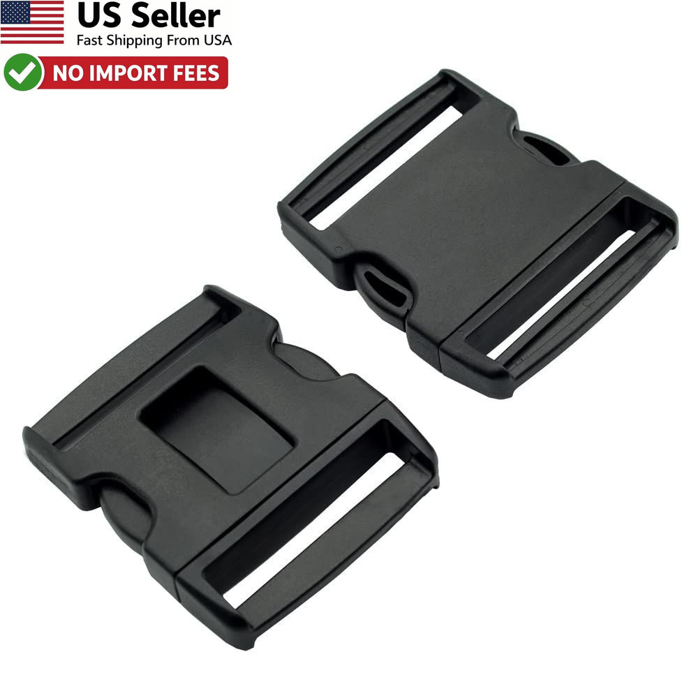 2.25″ Tri-Release Buckle Set No Sew Replacement 2-1/4in Duty Belt 2-Pack Black