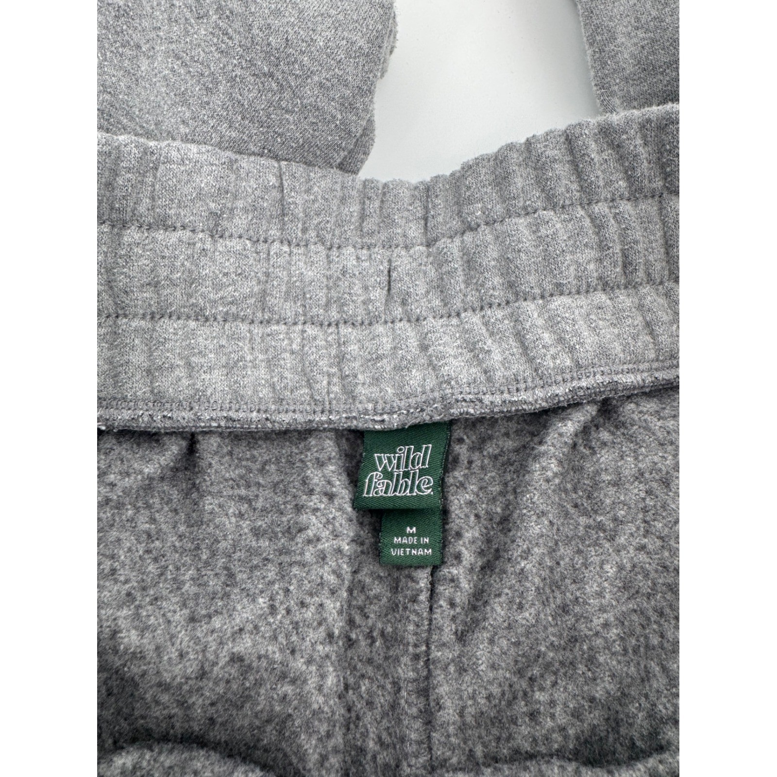 Wild Fable Wide Waistband Heather Gray High Rise Jogger Pants Sz M Fleece Lounge