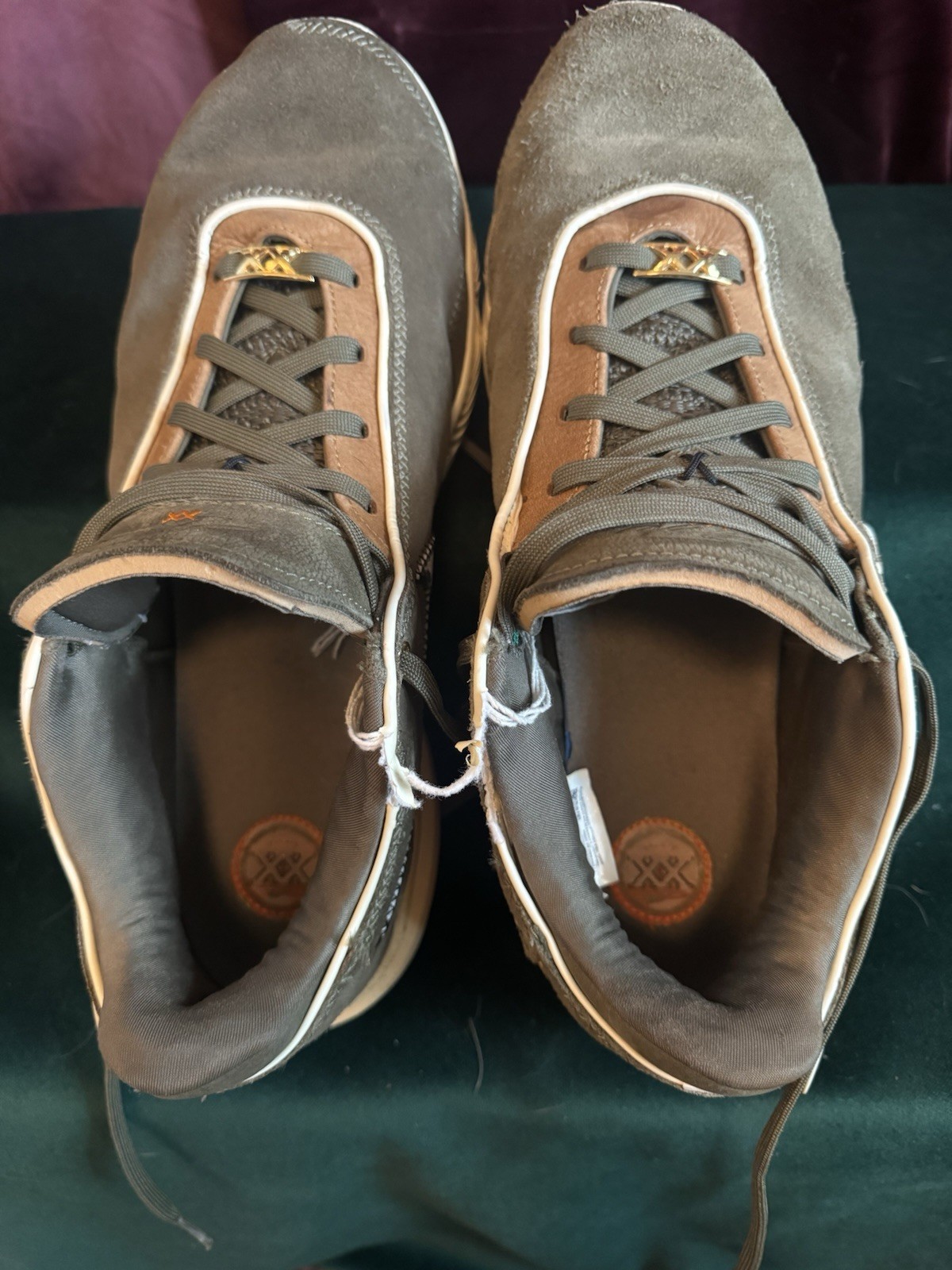 Nike LeBron 20 Olive Suede DV1193-901 Men’s Size 14 Basketball Shoes Premium