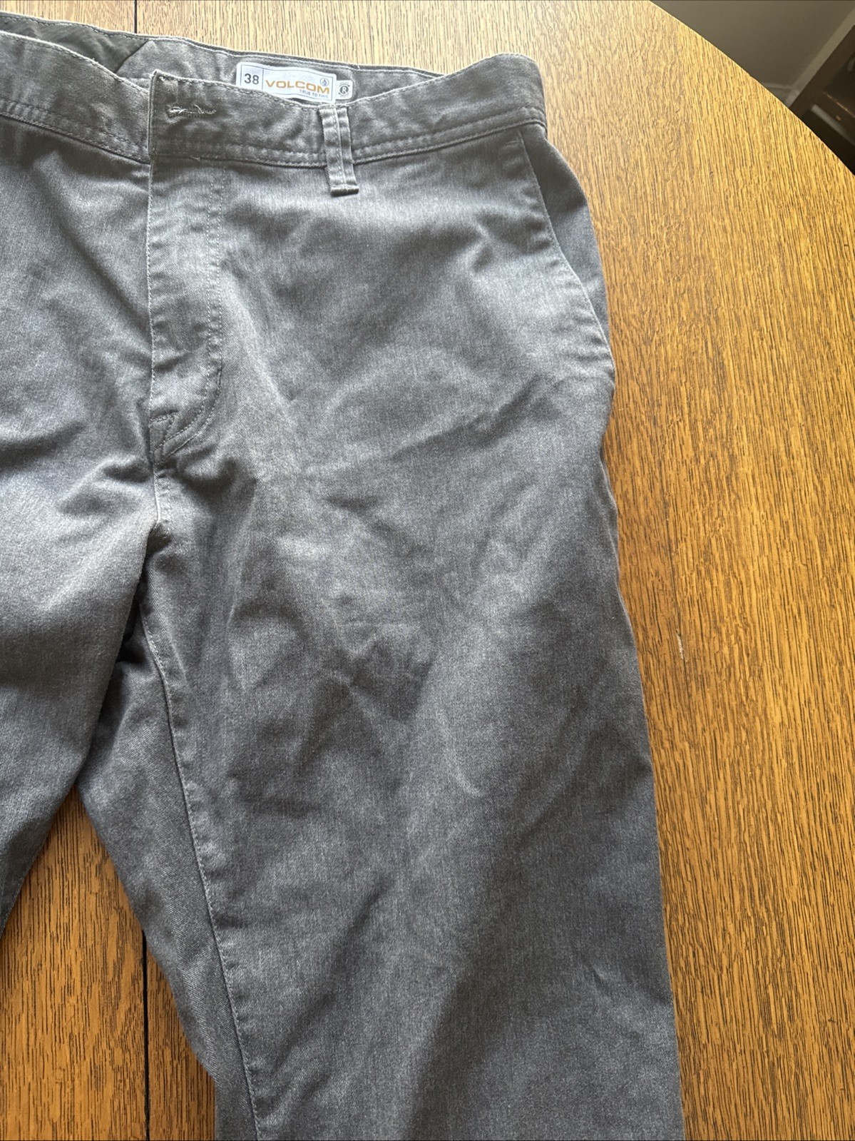 Volcom Pants Gray Flat Front Men’s Size 38×33 True to this