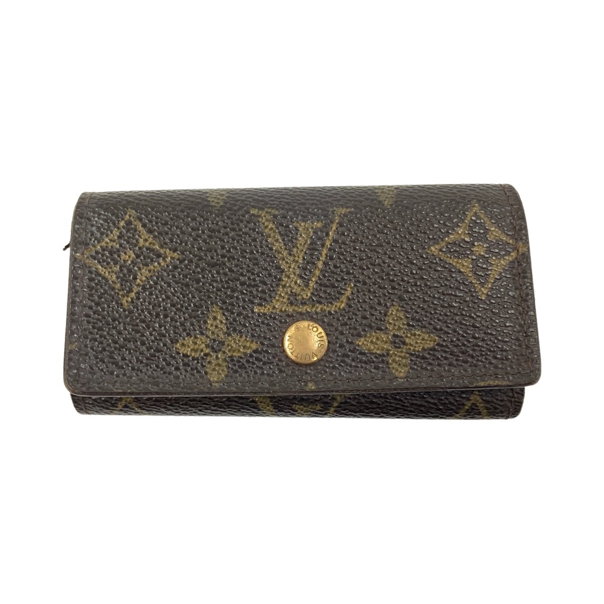 LOUIS VUITTON Monogram Multicles4 4-key holder M69517 Brown junk item presen…