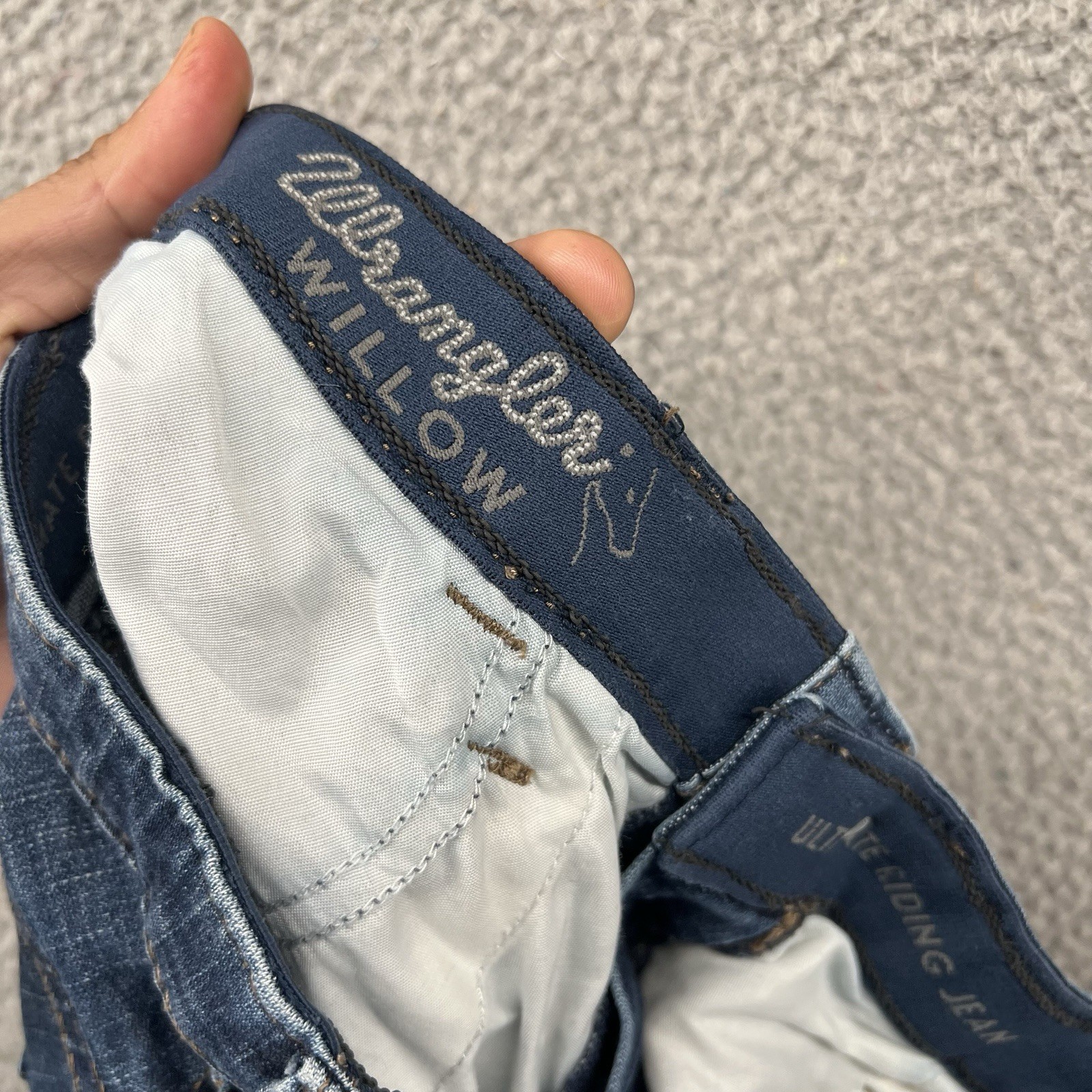 Wrangler Willow Ultimate Riding Jeans Womens Fit 32×32 Blue Denim Pants Stretch
