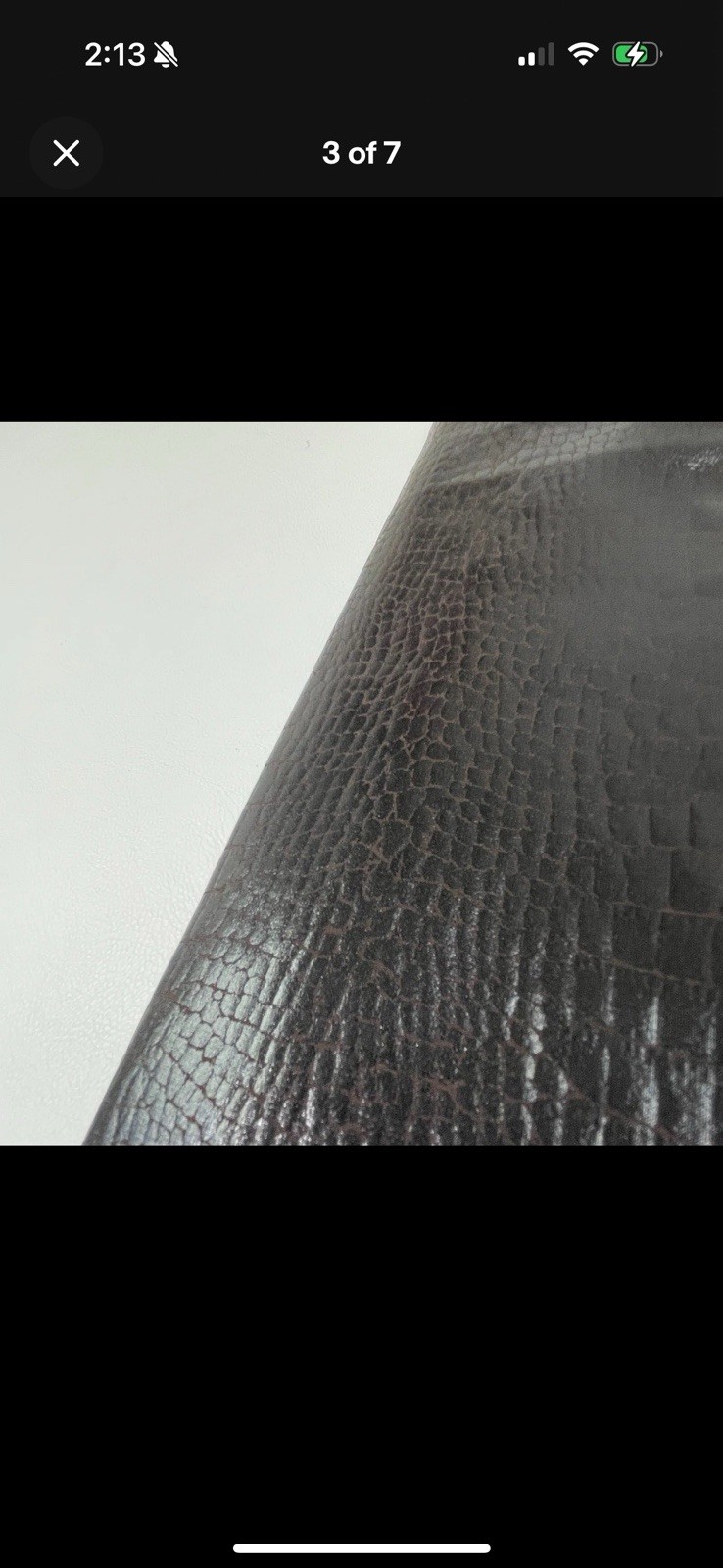 SPANX Faux Leather Croc Print High Rise Ankle Leggings Brown S/P