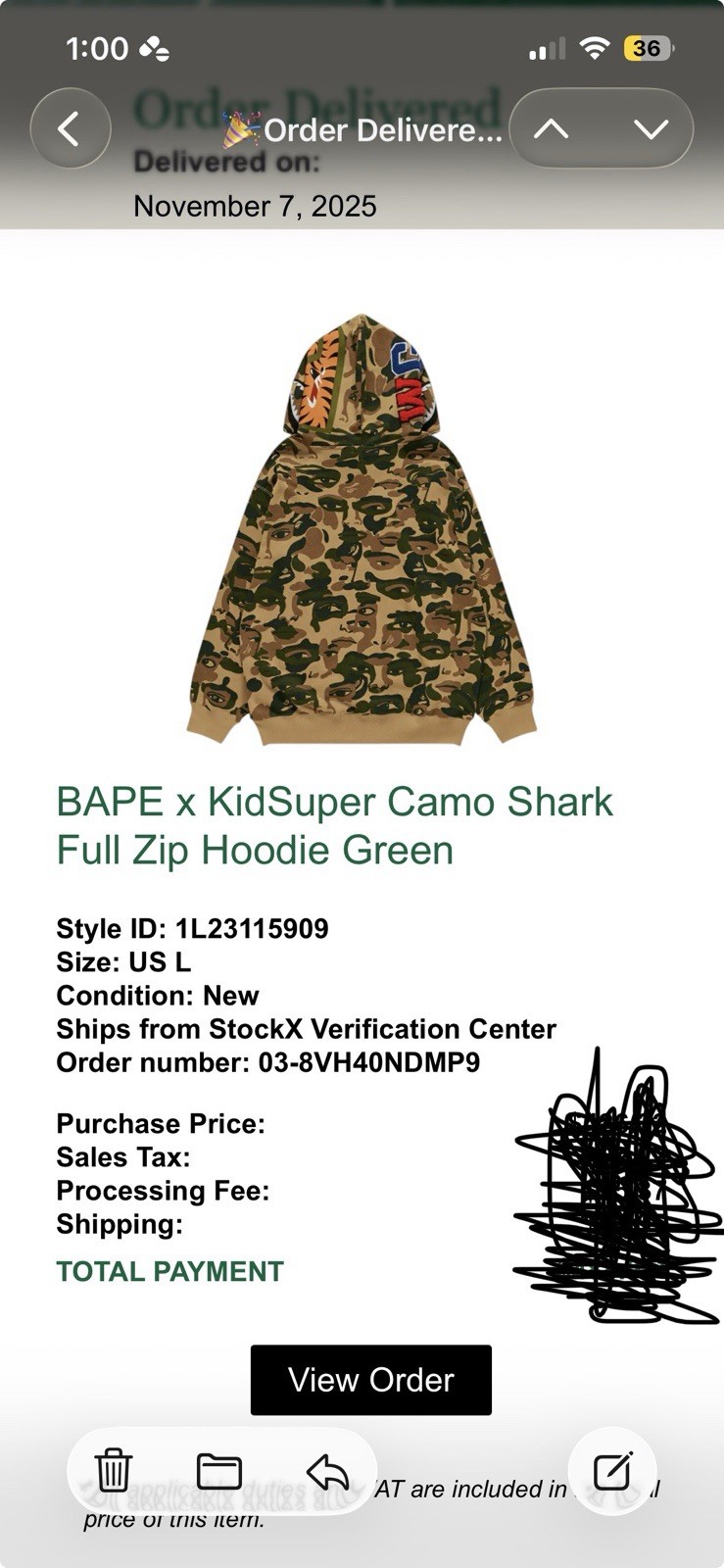 Bape x KidSuper Lightweight Multi-Camo Jacket Size L