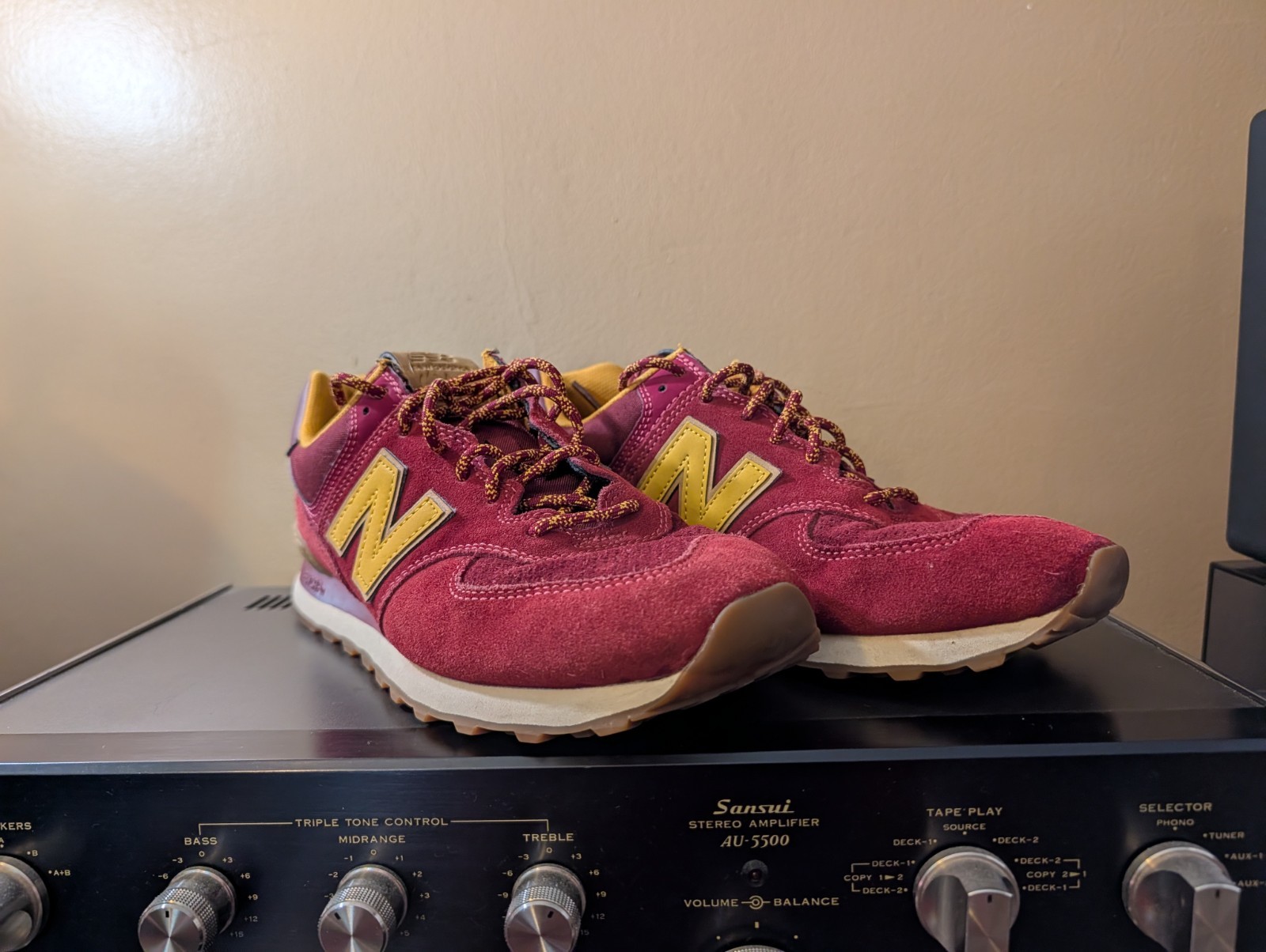 New Balance 574 “Burgundy/Yellow” (ML574OTC) Men’s Size 9