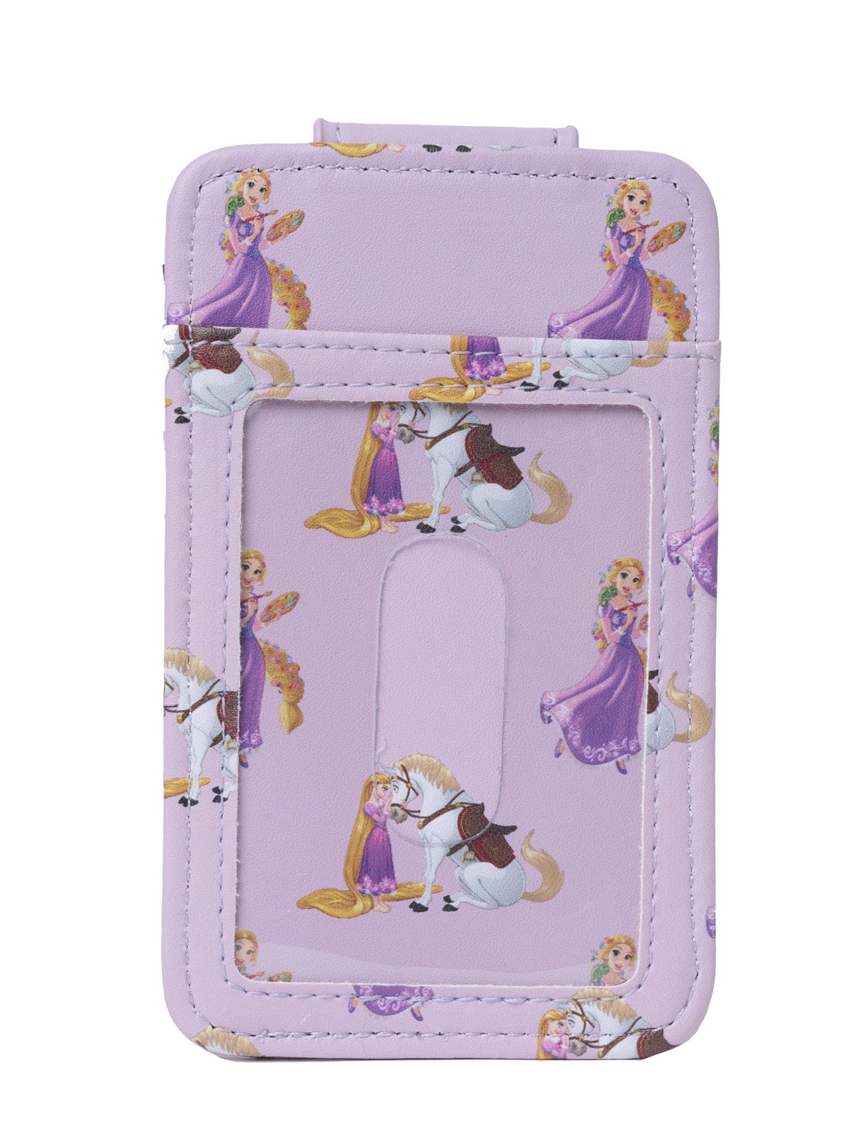 Disney Tangled Rapunzel Faux Leather Snap Card Holder Wallet with ID Window