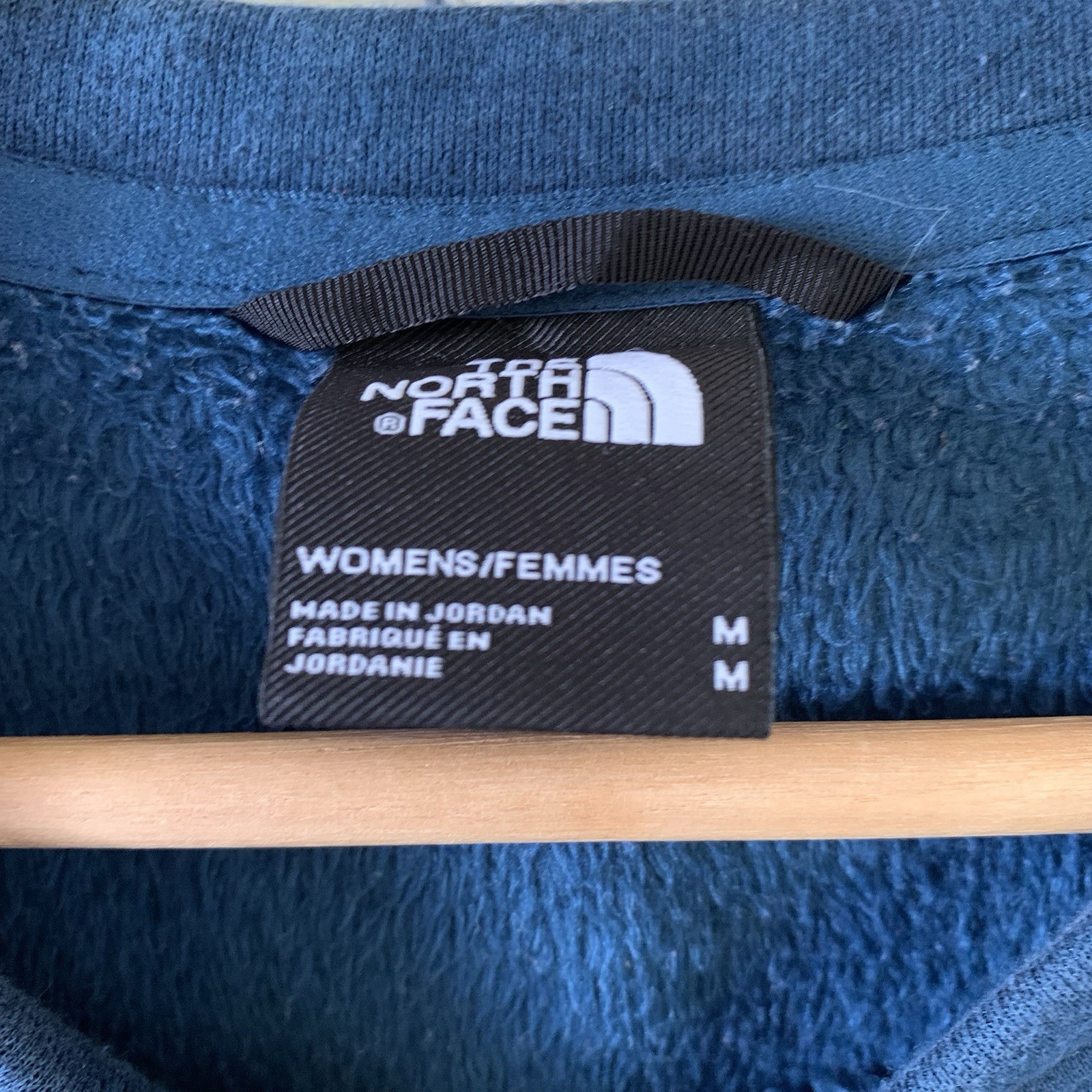 The North Face Blue Green Teal 3/4 Sweater Fleece Lined Size Medium