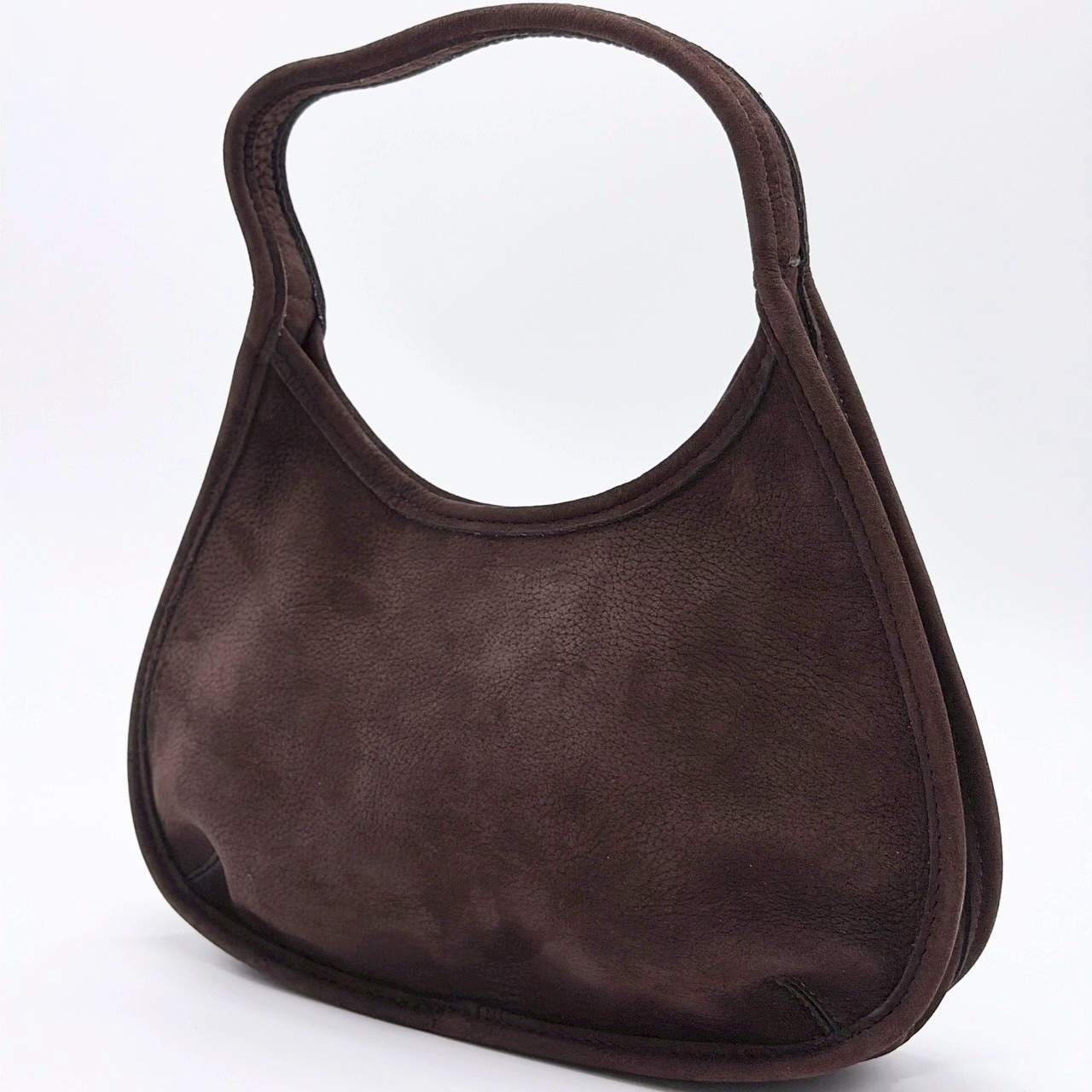 COACH Vintage Dark Brown Nubuck Ergo Shoulder Bag 4399 Made in USA From Japan