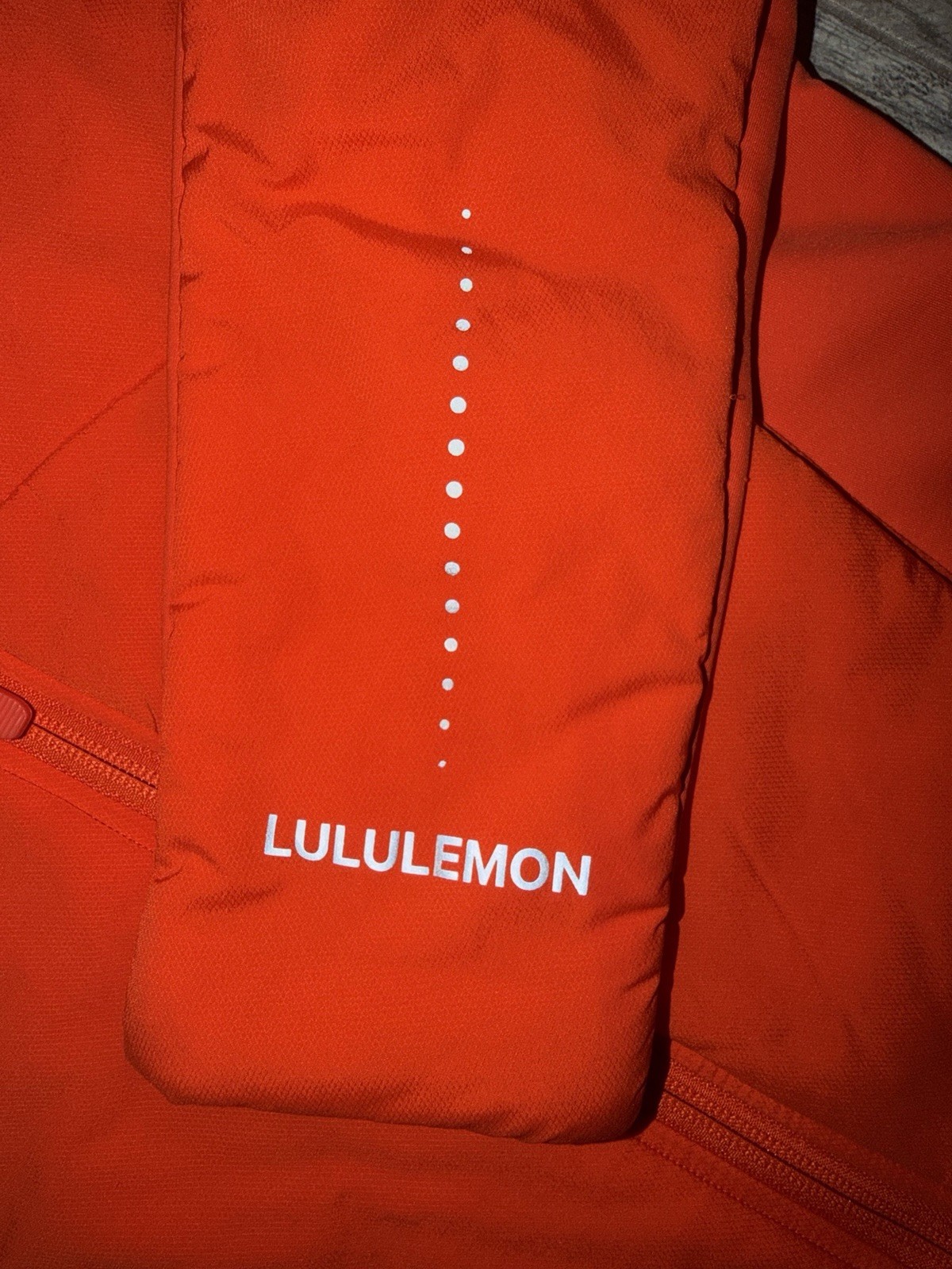 Lululemon Women’s Size 8 Hooded Running Jacket Hybrid Orange Reflective EUC