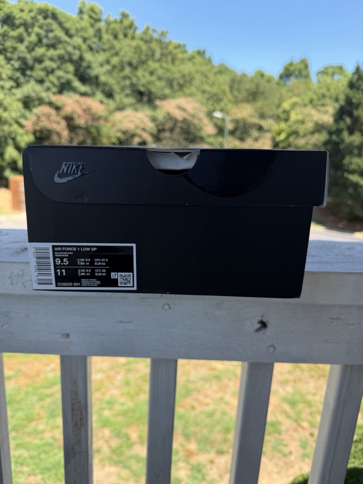 Nike Air Force 1 Low SP x Supreme Box Logo Black/Black/Black CU9225-001 2020