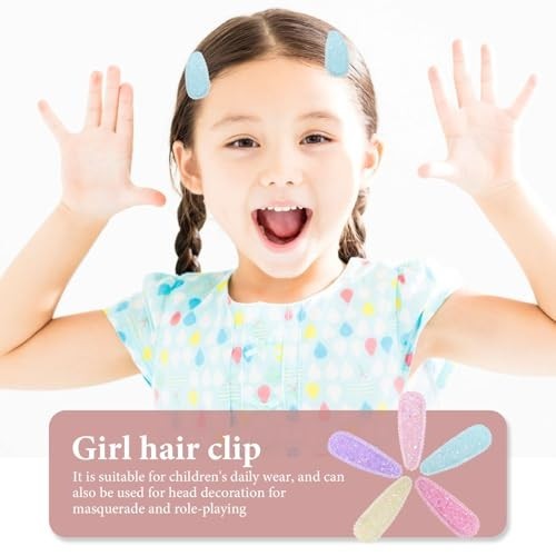 Girls Hair Accessories 20 Pc Snap Barrettes Non-Slip Cute Clips