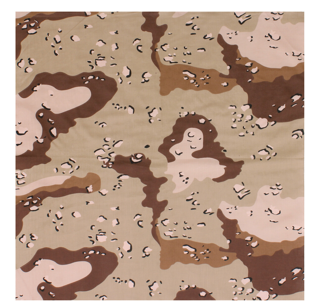 Desert Camouflage Six-Color – Military Jumbo Bandana 27 In. X 27 In. 100% Cotton