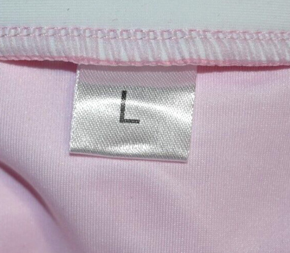 Pink & White Bikini Bottom Size L NWOT 82% Polyamide 18% Elasthane