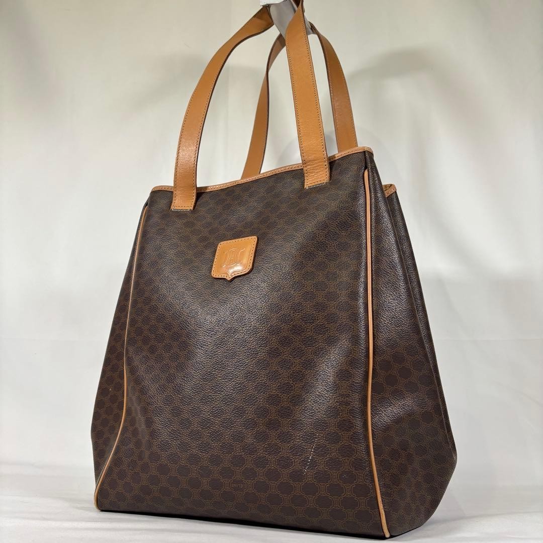 CELINE Shoulder Bag Macadam Brown Vintage Authentic From Japan used