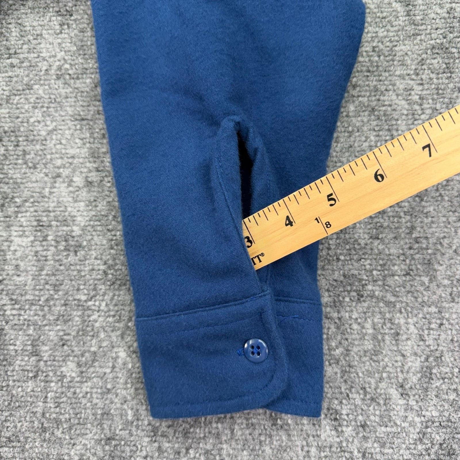 Woolrich Shirt Mens Large Blue Expedition Chamois Cotton Button Up USA Made NEW