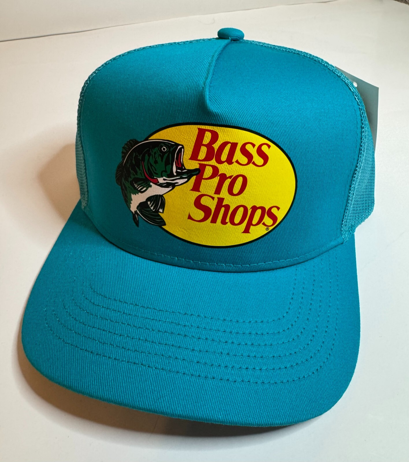 Bass Pro Shops Mesh Hat Cap Adjustable Snapback Trucker Fishing Baseball Outdoor