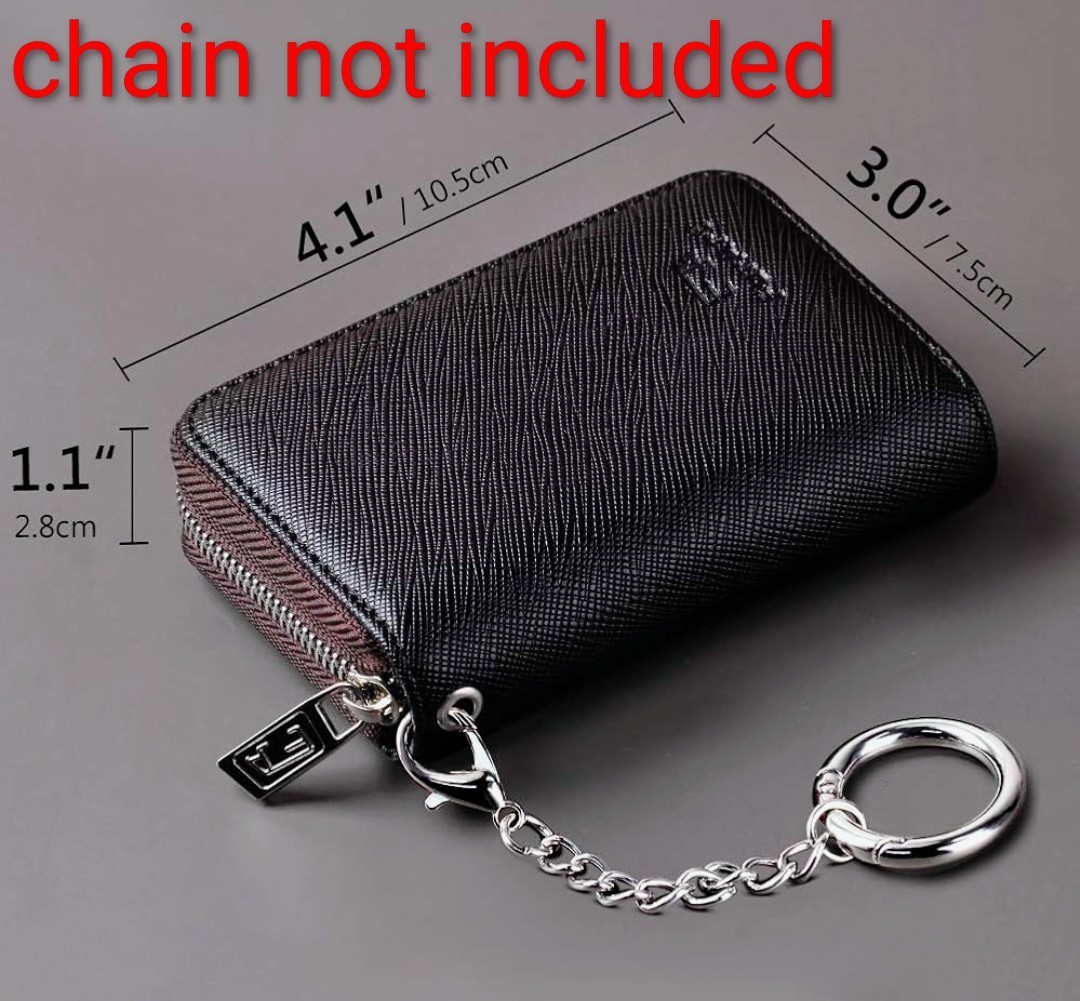 FurArt Zipper RFID Blocking Credit Card Wallet, Business Card Holder, Compact