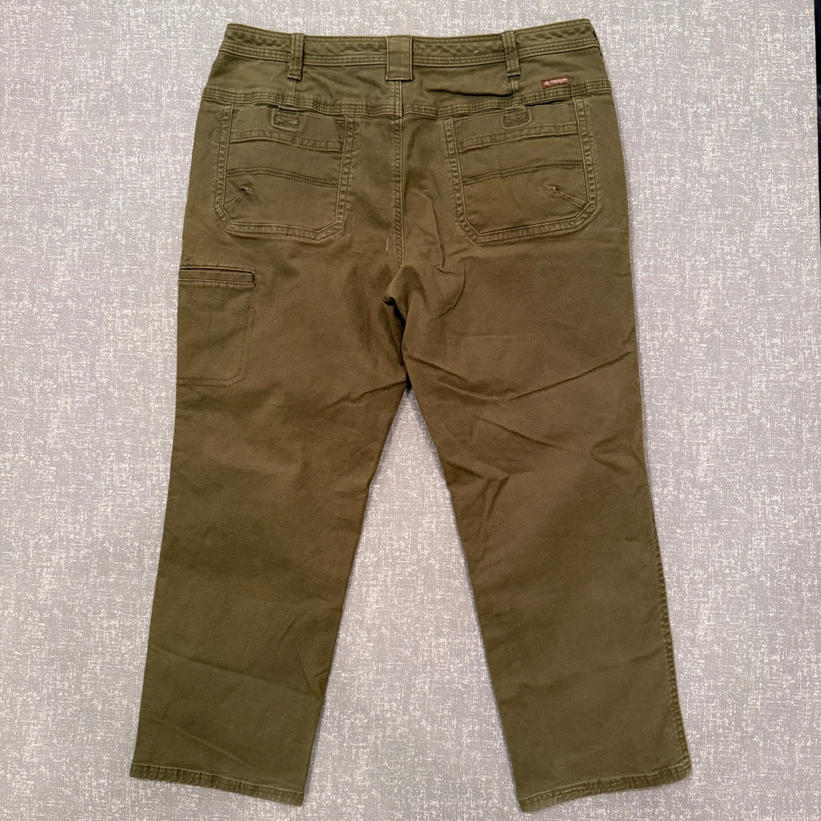 Legendary Outfitters Mens Olive Green Canvas Work Pants 38×29 Straight Leg