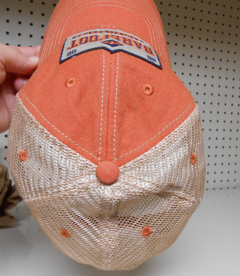 Legacy 2002 Barefoot Fredericksburg Trucker Hat Snapback Mesh Back Oragne/Cream