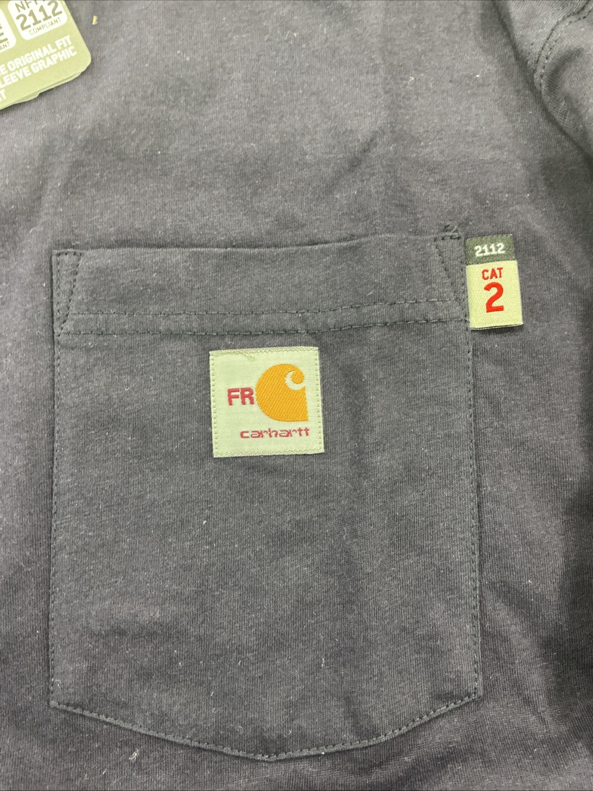 Carhartt Men’s Extra Large Flame Resistant Long Sleeve T-Shirt Navy