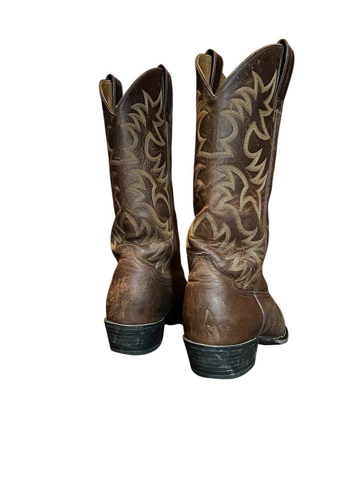Men’s Ariat 34725 Size 11D Heritage R Toe Western Brown Leather Boots 15” Tall