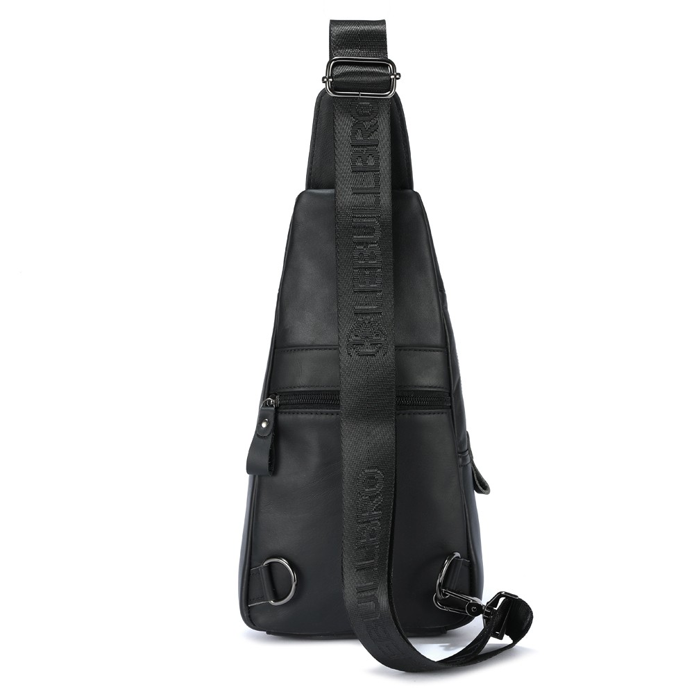 Men Sling Backpack Chest bag Crossbody Bag 100% Genuine Leather Shoulder Bag NEW