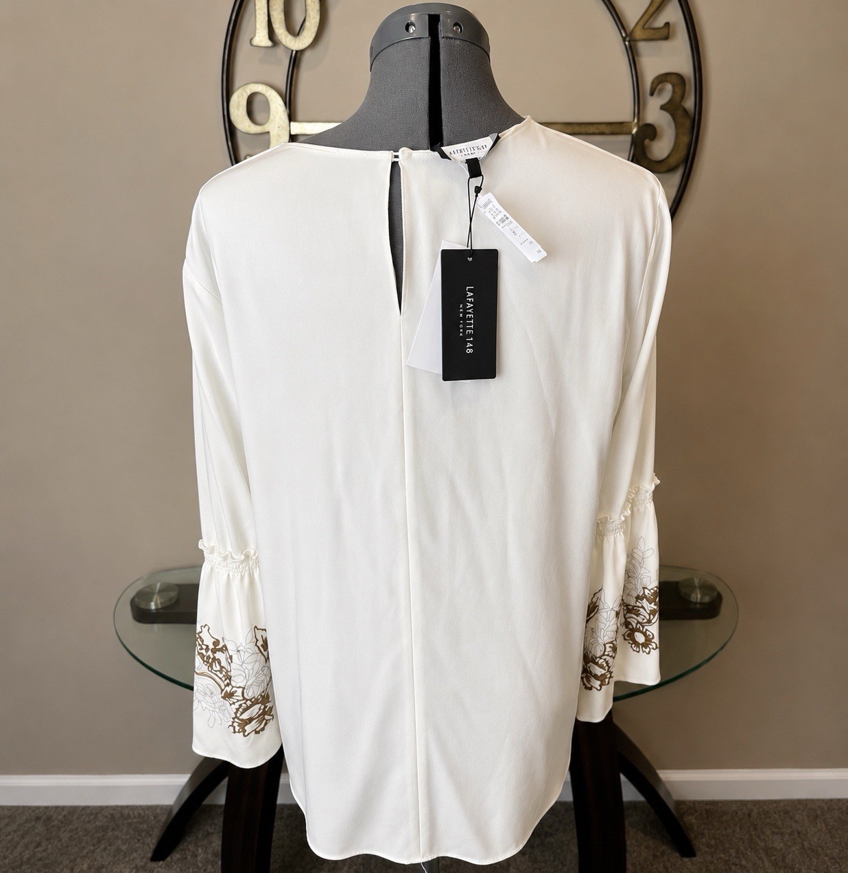 Lafayette 148 New York 100% Silk Blouse Size‎ XL