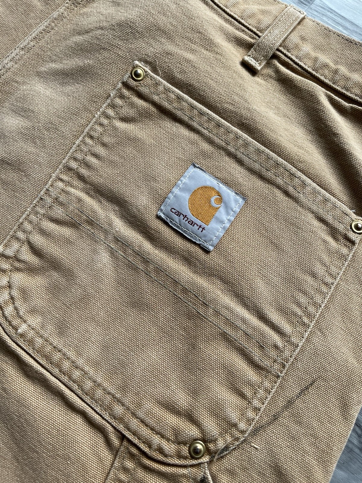 Vintage 1999 Carhartt B01 BRN Double Knee Carpenter Pants – 39×31 FADED