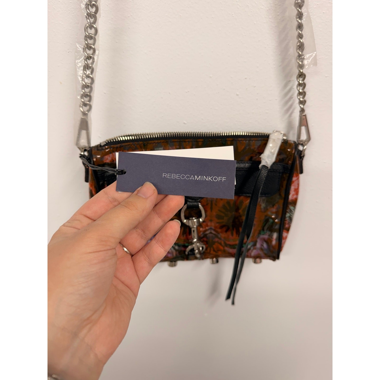 NWT Rebecca Minkoff Mini Mac Clear Floral Crossbody Mexi Flower Print Multi $145