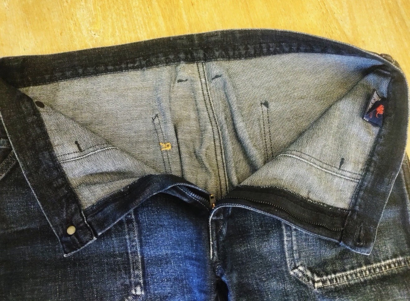45 rpm denim pants, Indigo dyeing, vintage, Made in Japan, size-33, Hand made