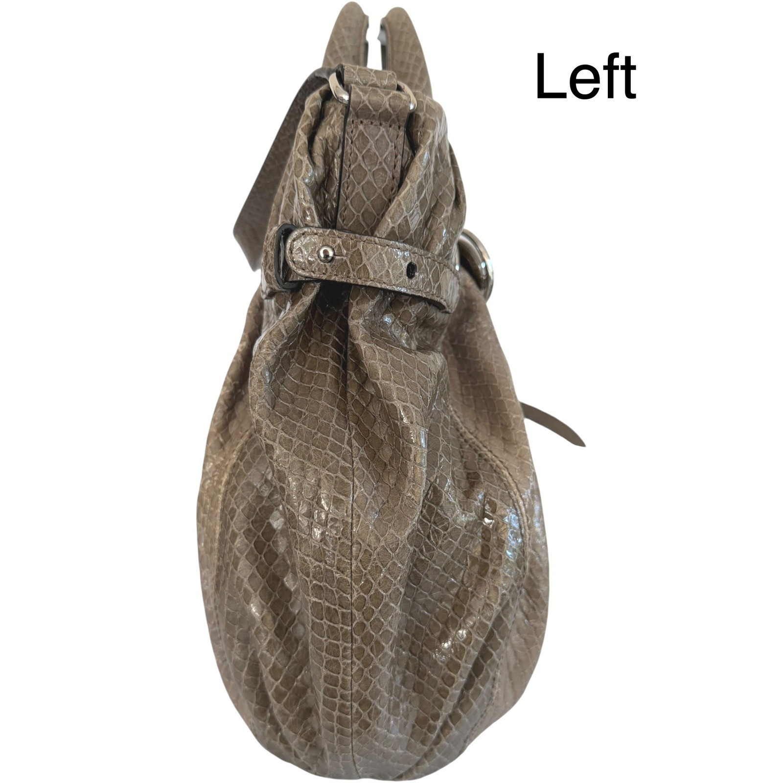 Celine Vintage Python Leather Boogie Bag Exotic Satchel Crossbody Triomphe Medal