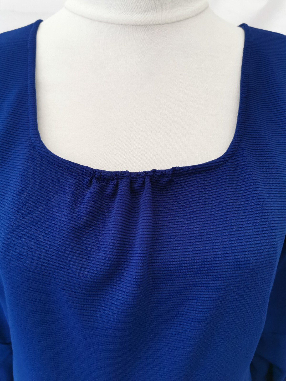 Jolie Moi Ladies Dress Bnwt Size 14 Royal Blue Lined 3/4 Sleeves Scoop Neck