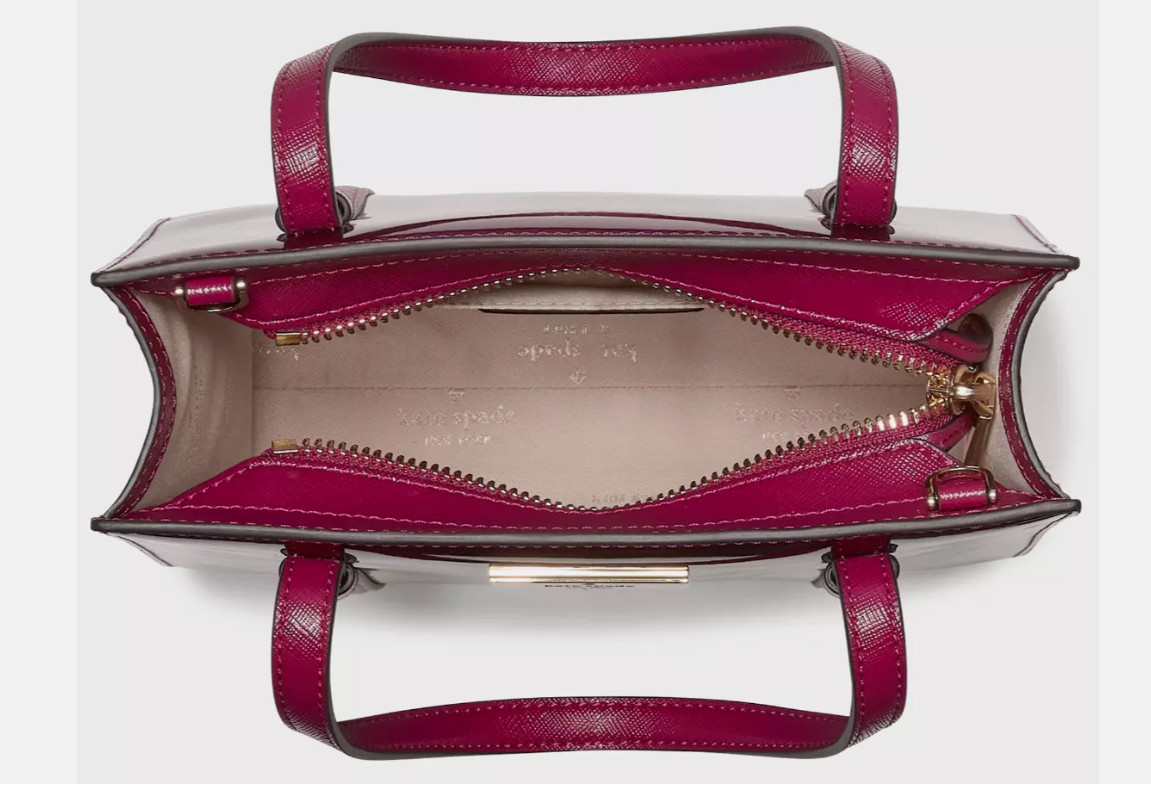 Kate Spade Kenzie Small Tote Bag KI956 Burgundy Purse Dark Raspberry Crossbody