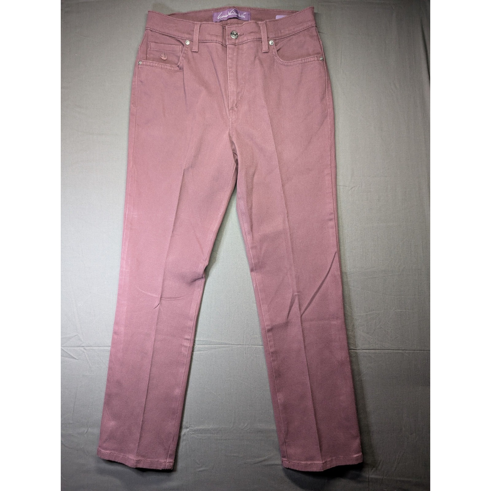 Gloria Vanderbilt Amanda Jeans Womens 6P Mauve High Rise Tapered Leg 6 Short