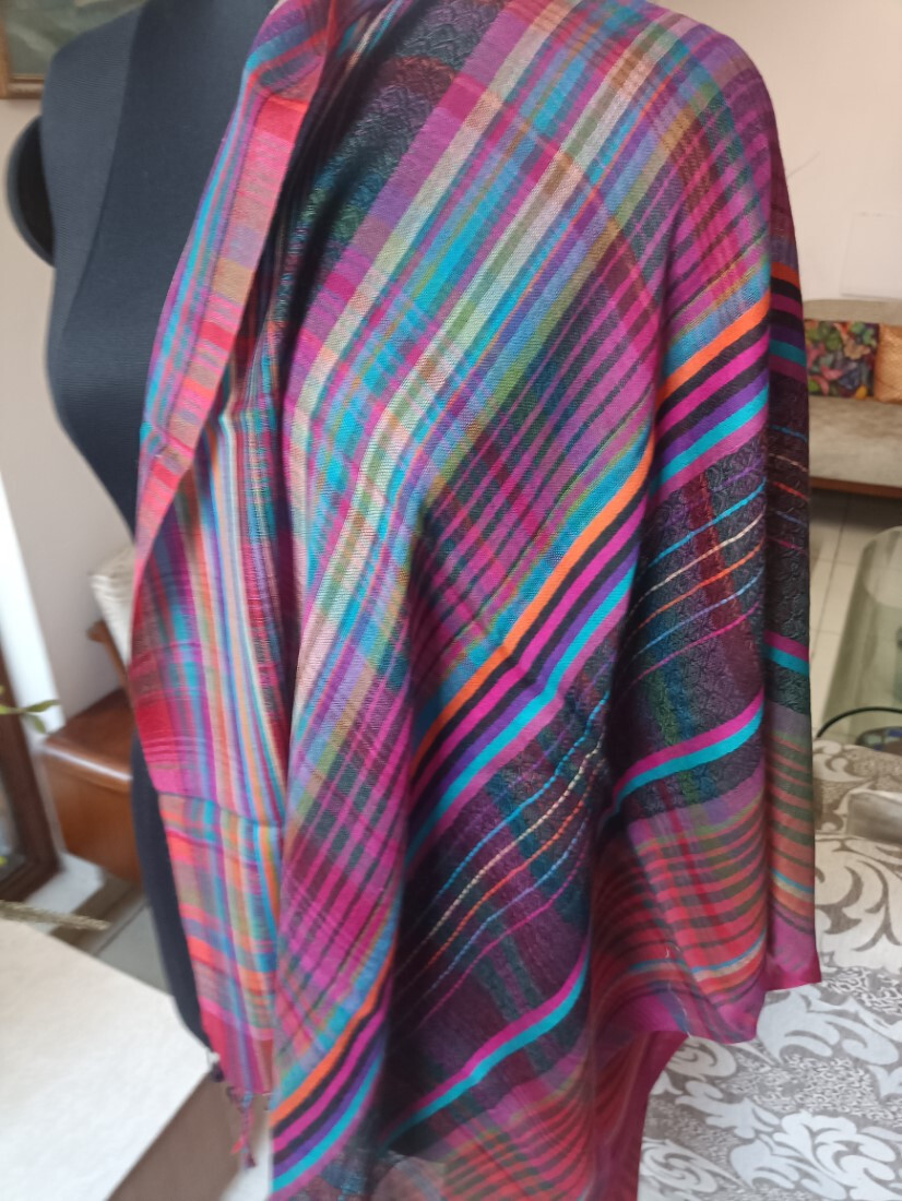 SOBRE DESIGNER PLAID CHECK 100% CASHMERE PASHMINA SHAWL/WRAP : 16 DESIGN CHOIC