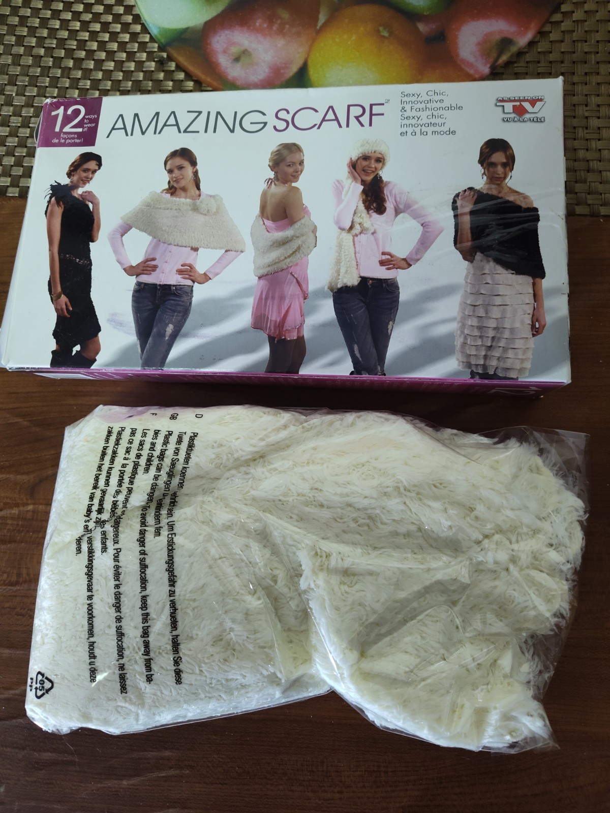 Amazing Scarf White Blanc Vanilla – 12 Ways To Wear It As Seen On TV – One Size